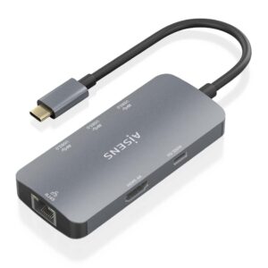 HUB AISENS USB-C DOCK 6 EN 1 USB-C A 1XHDMI 1XRJ45 3XUSB-A USB-C PD 15CM 8435739901748 ASUC-6P019-GR