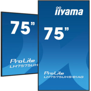 MONITOR IIYAMA 75" (LH7575UHS-B1AG) 3840X2160 / 4K UHD / 24/7 / 500 CD/M / 8MS / DP / 3XHDMI / MICRO SD SLOT /  E-SHARE /IISIGNAGE 2  / RJ45 / SDM SLOT PC / ANDROID 11.0 4948570123483 | P/N: LH7575UHS-B1AG | Ref. Artículo: 1382399