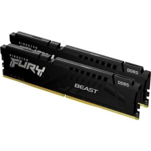 Memoria RAM Kingston FURY Beast 2 x 16GB/ DDR5/ 6000MHz/ 1.4V/ CL30/ DIMM 740617343229 KF560C30BBK2-32 KIN-FB KF560C30BBK2-32