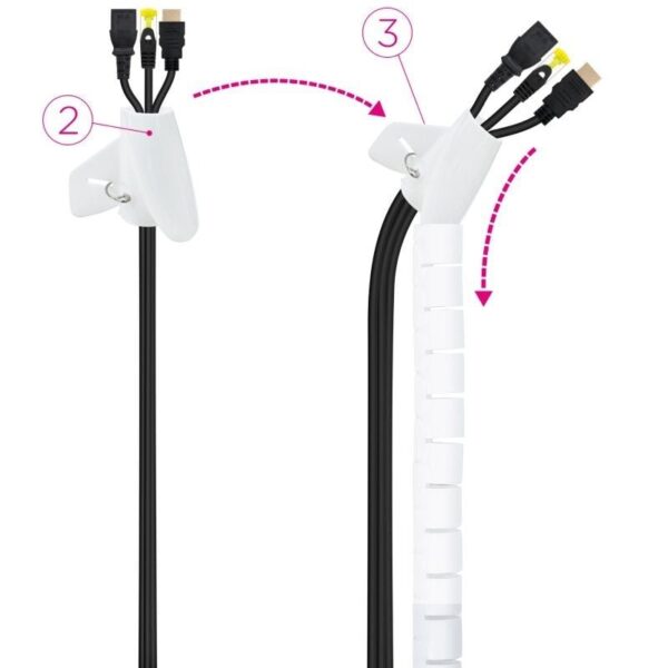 Organizador de Cables en Espiral Nanocable 10.36.0003-W/ 3m - Imagen 3