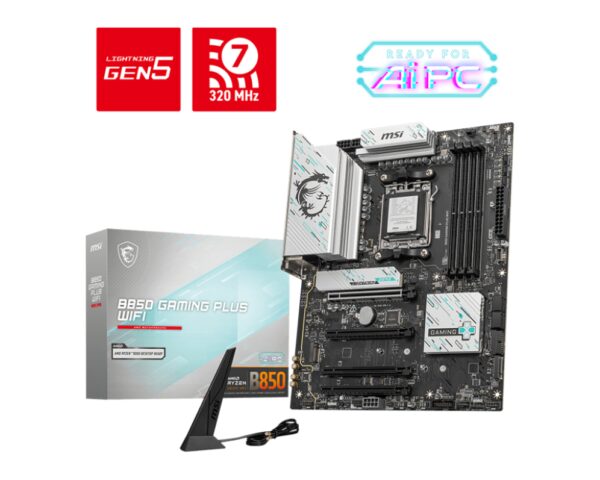 PLACA BASE MSI B850 GAMING PLUS WIFI PCI-E x16 Gen5