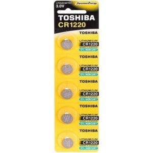 Pack de 5 Pilas de Botón Toshiba CR1220/ 3V 4904530108082 CR1220 PW BP-5N TOS-PILA CR1220 PW BP-5N