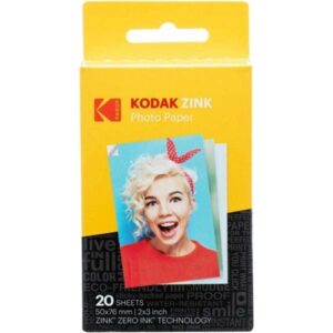 Papel Fotográfico para Cámara Printomatic y STEP Touch Kodak Zink/ 2"x3"/ 20g/ 20 Hojas 840102190328 RODO20 KOD-PAPEL ZINK 2X3 20U