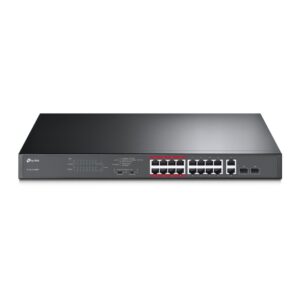 SWITCH TP-LINK 16 PUERTOS 100MBP + 2 PUERTOS GB UNMANAGED 6935364099824 TL-SL1218MP