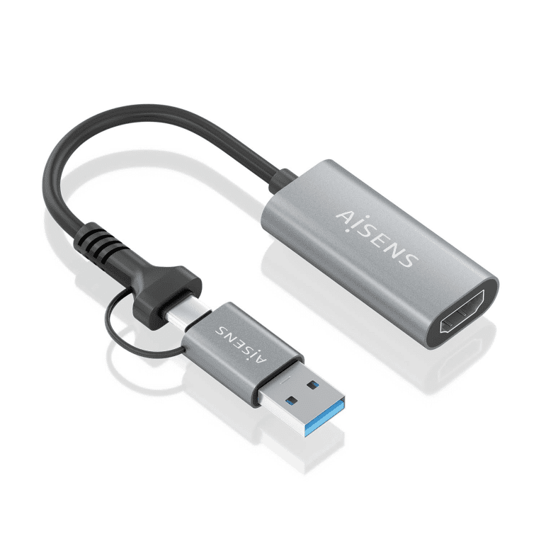CONVERSOR AISENS ALUMINIO USB-A/M+USB-C/M-HDMI/H 1080P@60HZ 15CM 8435739902479 A109-0913