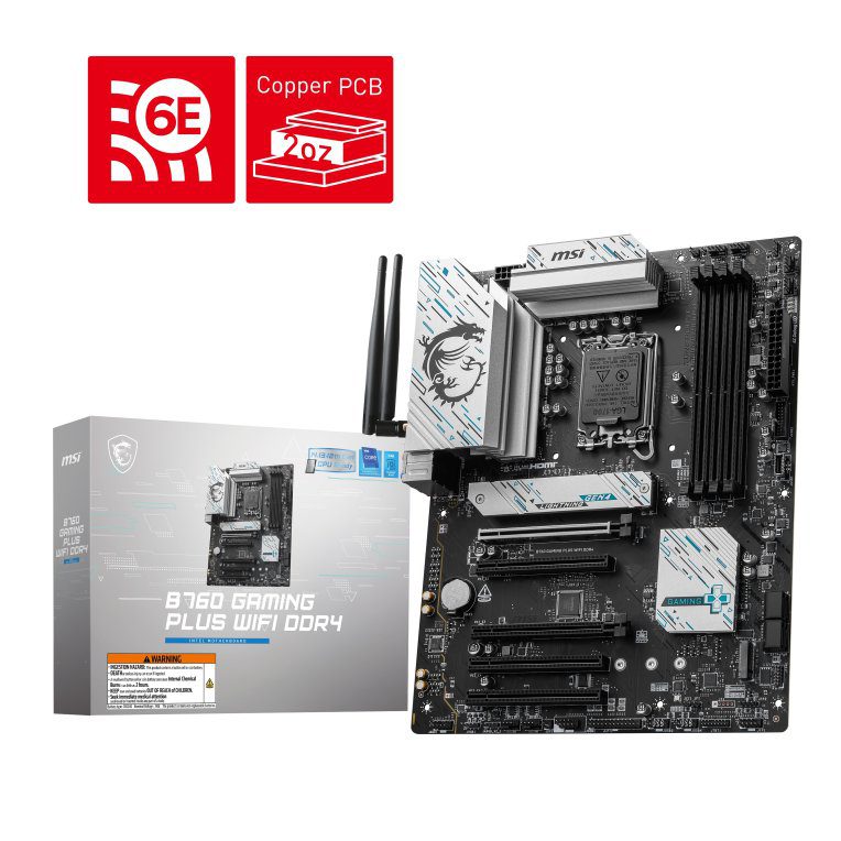 PLACA BASE MSI PRO B760 GAMING PLUS WIFI 1700 ATX 4XDDR4 4711377247900 007D98-043R