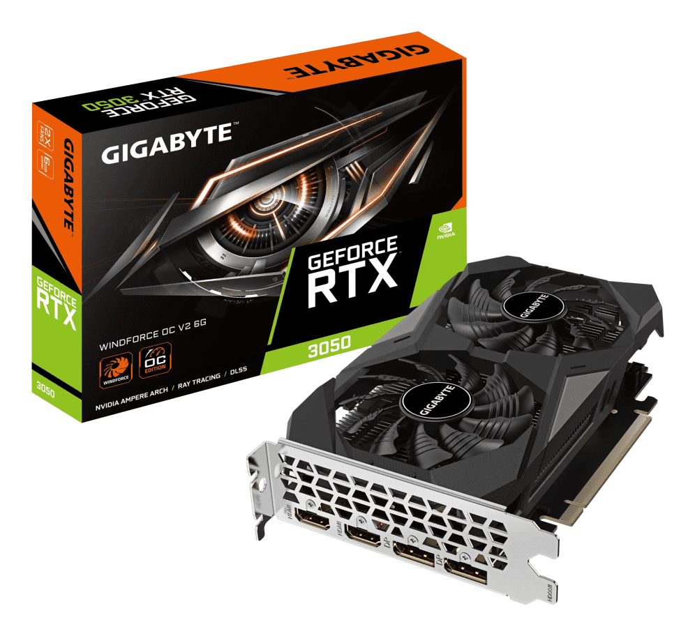 TARJETA GRAFICA GIGABYTE RTX 3050 WINDFORCE OC V2 6GB GDDR6 DLSS3 4719331355081 GV-N3050WF2OCV2-6GD