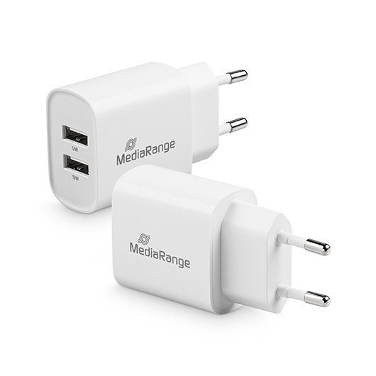 4260664872559 CARGADOR MEDIARANGE DUAL USB-A 12W MRMA114 A0056109 Mediarange Accesorios Telefonía MRMA114