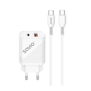 5901986046806 CARGADOR SAVIO LA-05 DUAL 18W USB 3.0 + CABLE SAVLA-05 A0054501 savio Accesorios Telefonía SAVLA-05