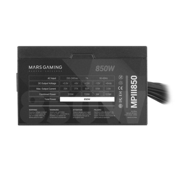 Fuente de Alimentación Mars Gaming MPIII850/ 850W/ Ventilador 12cm - Imagen 5