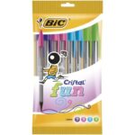 Bolígrafos de Tinta de Aceite Bic Cristal Fun 921342/ 10 unidades/ Colores Surtidos 3086123356146 921342 BIC-CRISTAL FUN SURTIDO 10U