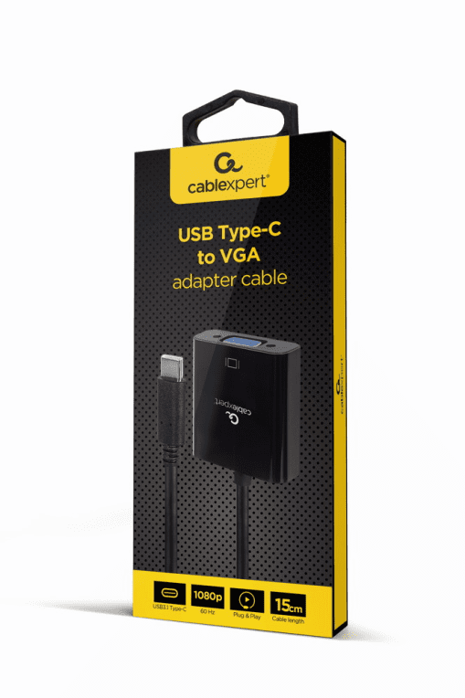CABLE ADAPTADOR USB TIPO C A VGA 15 CM NEGRO 8716309124102 A-CM-VGAF-01 CABLE ADAPTADOR USB TIPO C A VGA 15 CM NEGRO 8716309124102 A-CM-VGAF-01