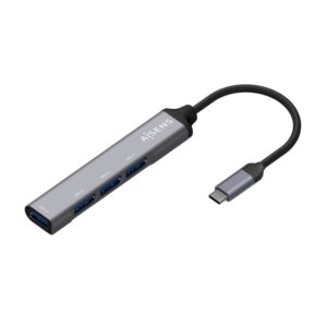 HUB AISENS USB 3.1 USB-C USB-C/M-4XTIPO A/H GRIS 10CM 8436574706321 A109-0541