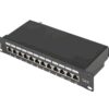 PATCH PANEL LANBERG 12 PUERTOS 1U 10" CAT.6 BLINDADO NEGRO 5901969416022 PPF6-9012-B