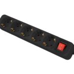 REGLETA LANBERG 5 TOMAS SCHUKO CON PROTECION NEGRA 3M 5901969429176 PS1-05F-0300-BK