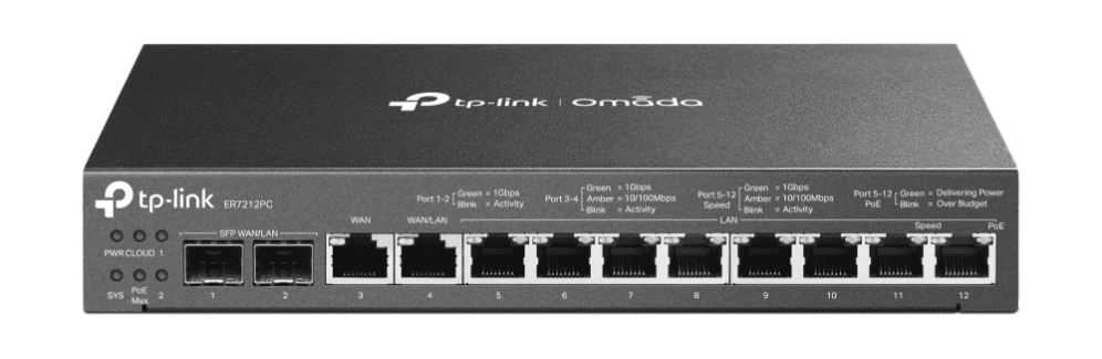 ROUTER SWITCH CONTROLLER OMADA ER7212PC VPN POE+ 4897098688717 ER7212PC
