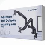 SOPORTE ESCRITORIO AJUST GEMBIRD CON BRAZO PARA 2 PANTALLAS 17-32 HASTA 8 KG 8716309126106 MA-DA2-02