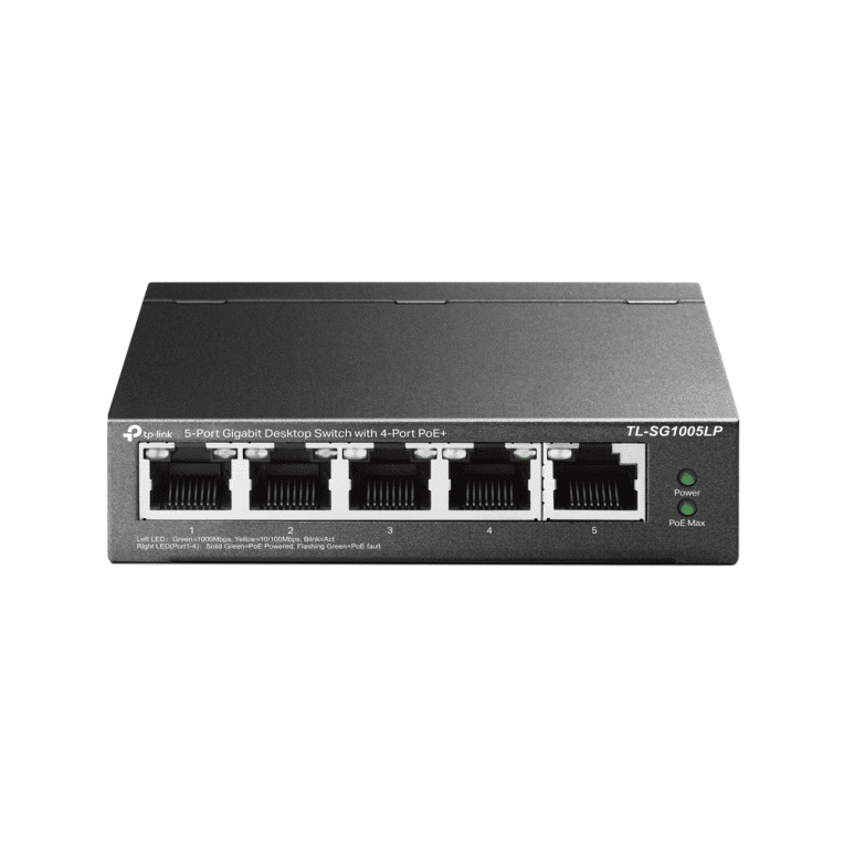 SWITCH TP-LINK 5-PORT GIGABIT DESKTOP SWITCH WITH 4-PORT POE+ 6935364052720 TL-SG1005LP