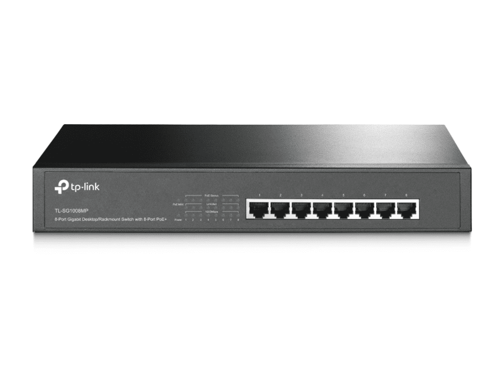 SWITCH TP-LINK 8-PORT GIGABIT SWITCH WITH 8-PORT POE+ 6935364086770 TL-SG1008MP