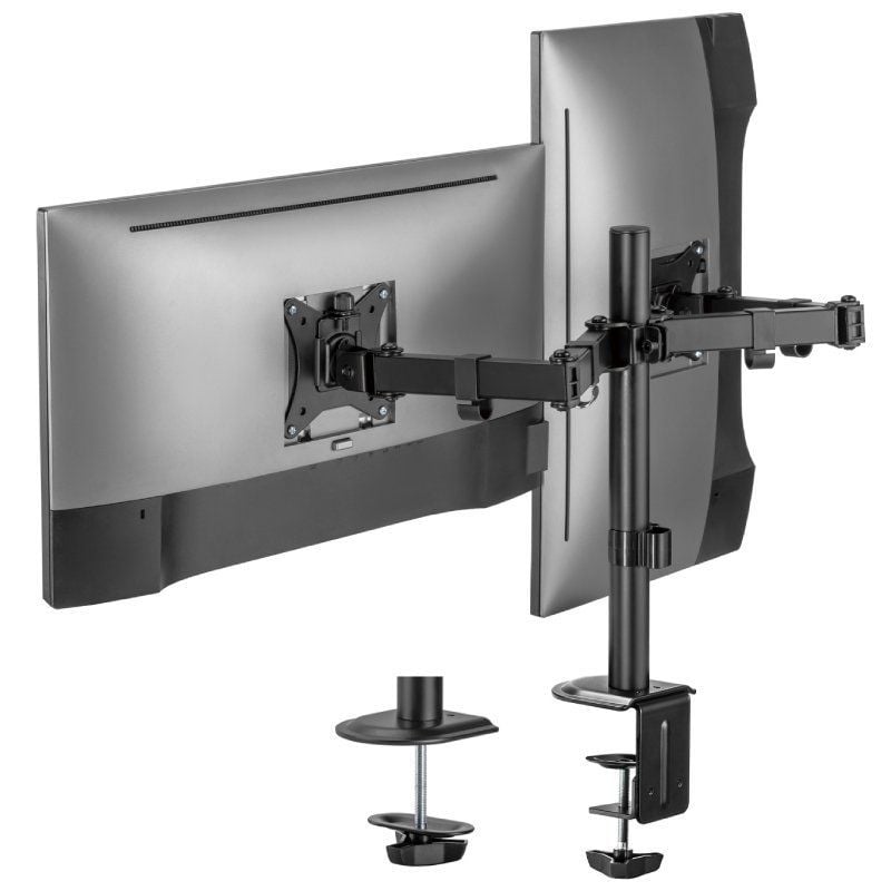 Soporte de Mesa para 2 Monitores o TV Aisens DT32TSR-149/ Giratorio/ Inclinable/ hasta 9kg - Imagen 3