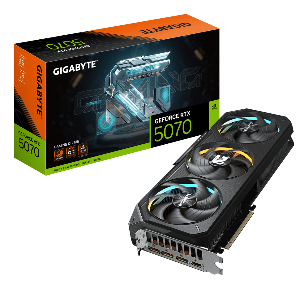 TARJETA GRAFICA GIGABYTE RTX 5070 GAMING OC 12GB 4719331355722 GV-N5070GAMING OC-12GD