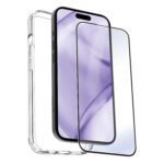 8426801172418 | P/N: MWPAK0091 | Cod. Artículo: DSP0000030903 Carcasa myway para apple iphone 15 pro max transparente + protector pantalla cristal templado