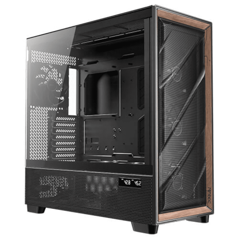 CAJA ANTEC FLUX PRO EUV WOOD ATX 2XUSB3.0 SIN FUENTE NEGRO 0761345101547 0-761345-10154-7