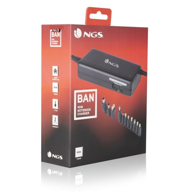 Cargador de Portátil NGS BAN/ 90W/ Manual/ 11 Conectores/ Voltaje 12-20V - Imagen 4