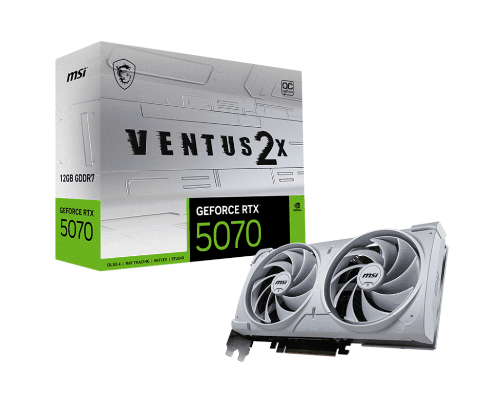 TARJETA GRAFICA MSI RTX 5070 12G VENTUS 2X OC WHITE 4711377308243 912-V532-004