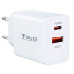 Cargador de Pared TooQ TQWC-2SC04WT/ 1xUSB Tipo-C/ 1xUSB/ 20W 8433281012042 TQWC-2SC04WT TOO-CARGA TQWC-2SC04WT