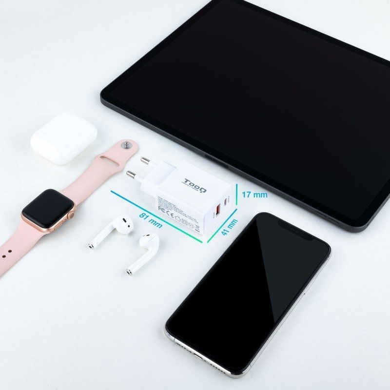 Cargador de Pared TooQ TQWC-2SC04WT/ 1xUSB Tipo-C/ 1xUSB/ 20W - Imagen 3