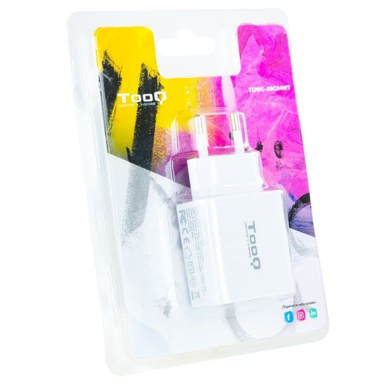 Cargador de Pared TooQ TQWC-2SC04WT/ 1xUSB Tipo-C/ 1xUSB/ 20W - Imagen 5