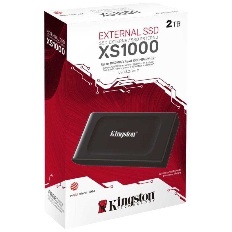 Disco Externo SSD Kingston XS1000 2TB/ USB 3.2/ Negro - Imagen 3