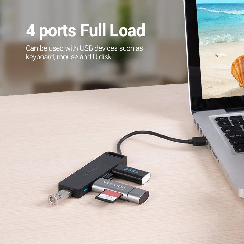 Hub USB 2.0 Vention CHMBB/ 4xUSB - Imagen 2