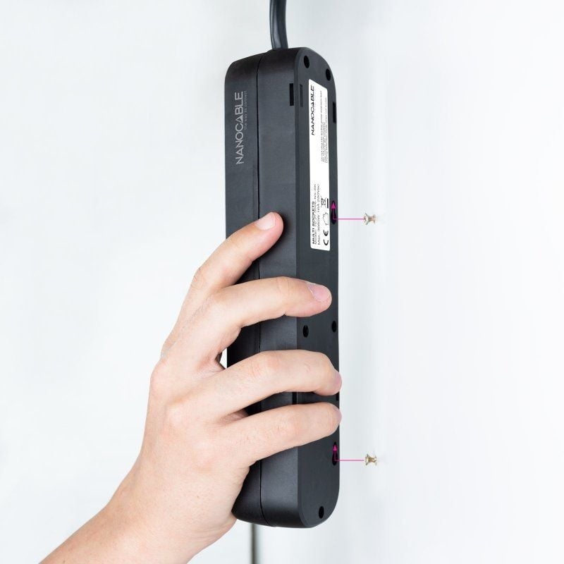 Regleta Nanocable 10.37.0006-NS-BK/ 6 Tomas de Corriente/ Cable 1.4m/ Negra - Imagen 5