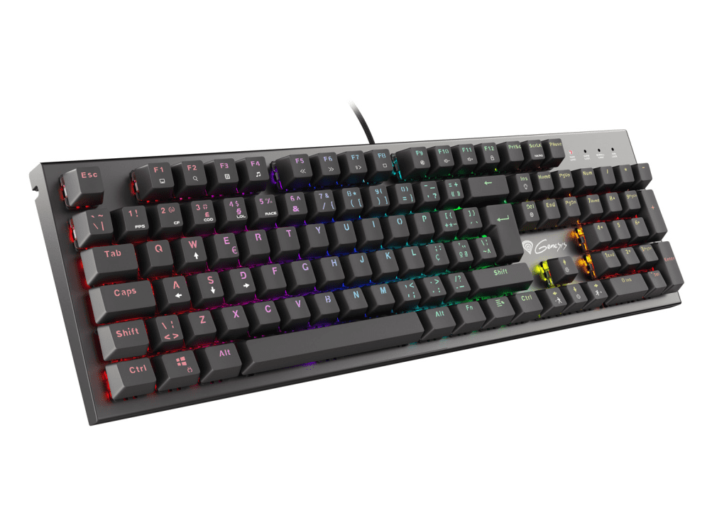 TECLADO GAMING GENESIS THOR 300 PT USB RETROILUMINADO MECANICO NEGRO 5901969432015 NKG-1818