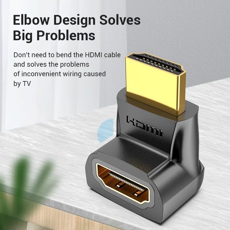 Adaptador HDMI 4K 270º Vention AINB0/ HDMI Macho - HDMI Hembra - Imagen 3