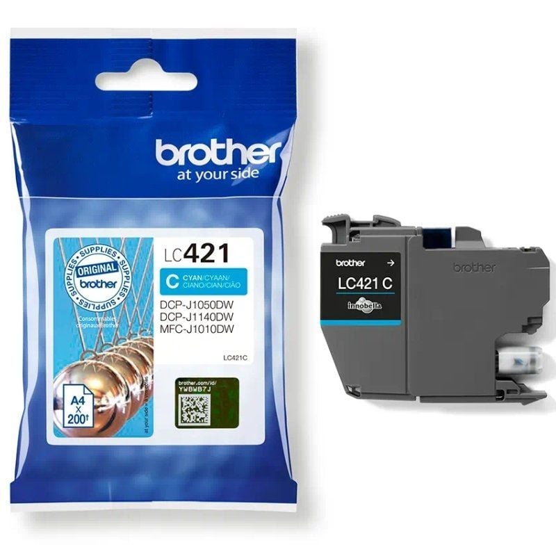 Cartucho de Tinta Original Brother LC421/ Cian 4977766810371 LC421C BRO-C-LC421C