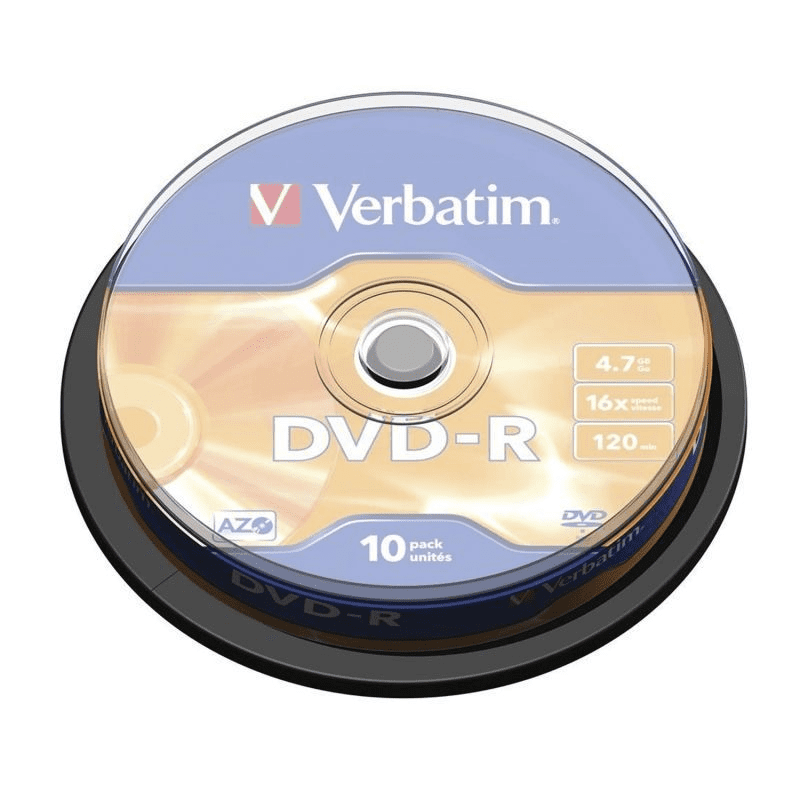DVD-R Verbatim Advanced AZO 16X/ Tarrina-10uds 023942435235 43523 VERB-DVD-R 4.7GB 10U