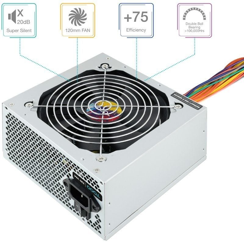 Fuente de Alimentación TooQ TQAPOLO-550SP/ 550W/ Ventilador 12cm - Imagen 2