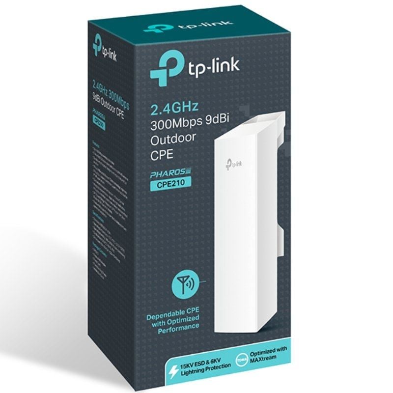 Punto de Acceso Repetidor Inalámbrico TP-Link CPE210 PoE 300Mbps/ 2.4GHz/ Antena de 9dBi/ WiFi 802.11n/b/g - Imagen 4