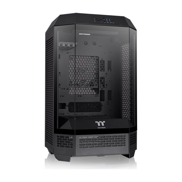 Caja ordenador gaming thermaltake the tower t300 matx cristal templado negra - Imagen 3