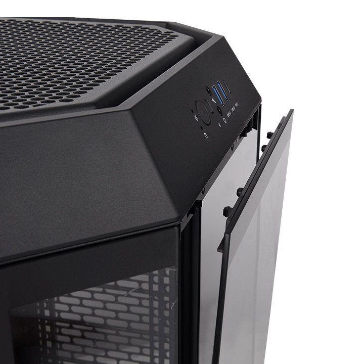 Caja ordenador gaming thermaltake the tower t300 matx cristal templado negra - Imagen 6