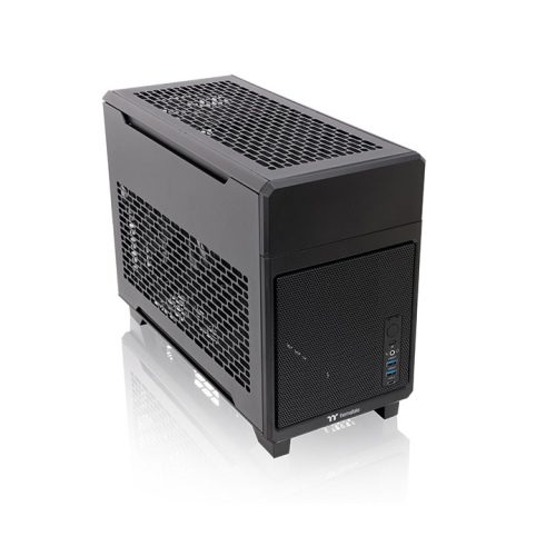 Caja ordenador gaming thermaltake tr100 matx negro - Imagen 3