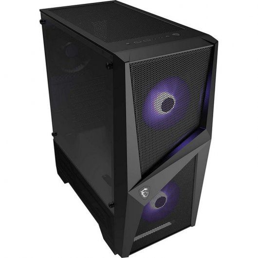 Caja ordenador gaming atx msi mag forge 100m rgb - 2x vent 120mm rgb - cristal templado - negro - Imagen 4