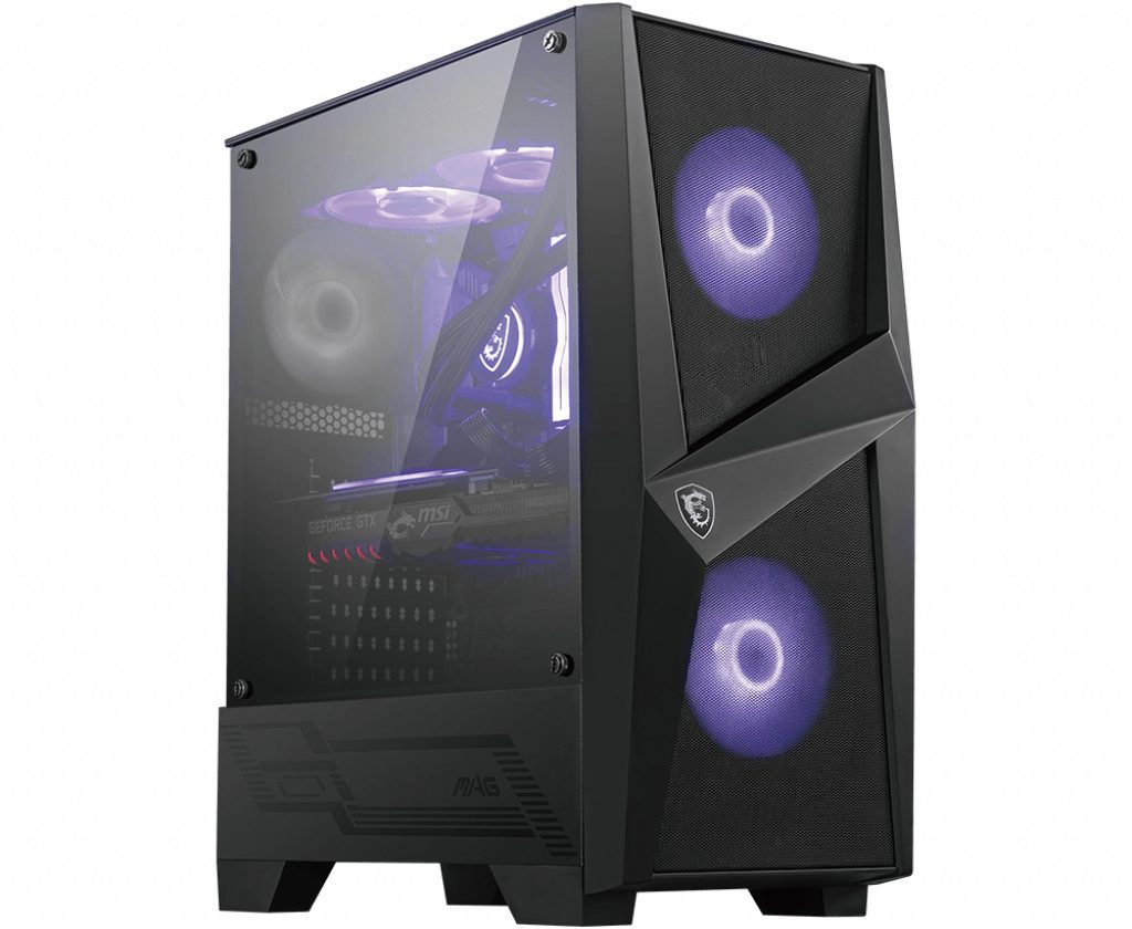 4719072676414 | P/N: 306-7G03M29-809 | Cod. Artículo: DSP0000000631 Caja ordenador gaming atx msi mag forge 100m rgb - 2x vent 120mm rgb - cristal templado - negro
