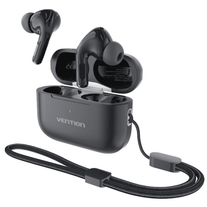 Auriculares Bluetooth Vention Echo Lite E11 con estuche de carga/ Autonomía 6h/ Negros 6922794791831 NBVB0 VEN-AUR ECHO LITE E11 BK