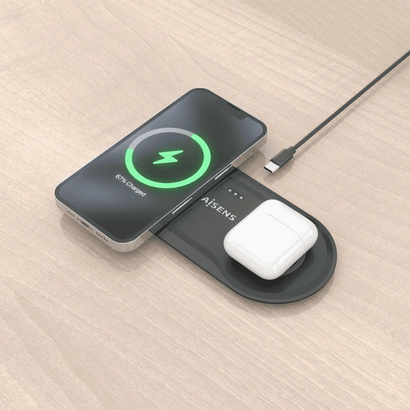 Base de carga Inalámbrica Aisens ASCH-15W2WC060-BK/ 15W/ Negro - Imagen 5