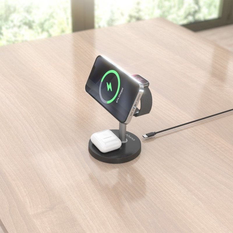 Base de carga Inalámbrica Aisens ASCH-15W3WC066-BK/ 15W/ Negro - Imagen 5