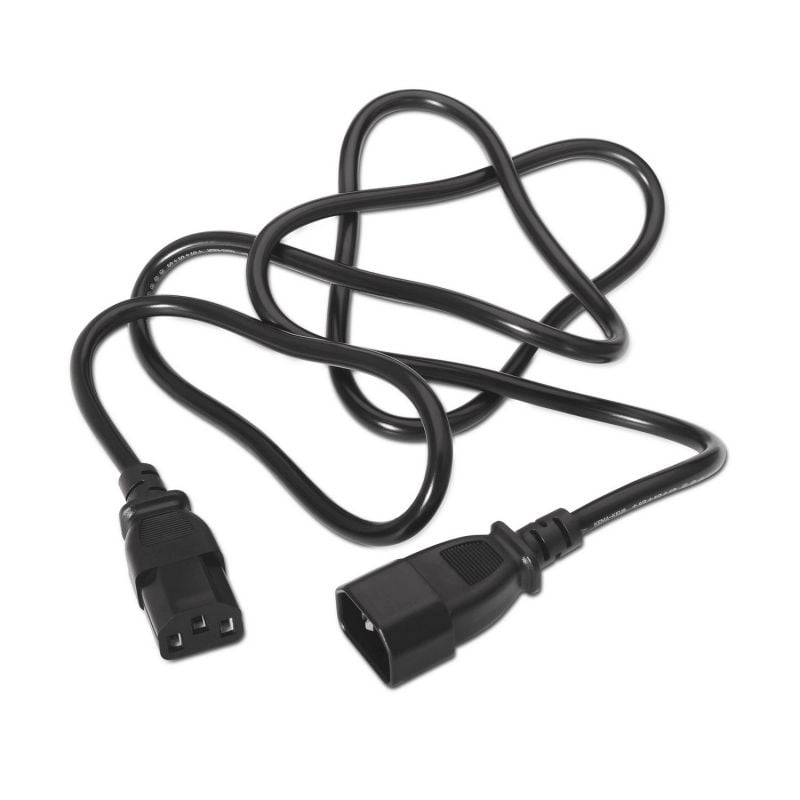 Cable Alargador de Alimentación CPU Aisens A132-0171/ IEC C13 Hembra - IEC C14 Macho/ Hasta 1500W/ 1.5m/ Negro - Imagen 5